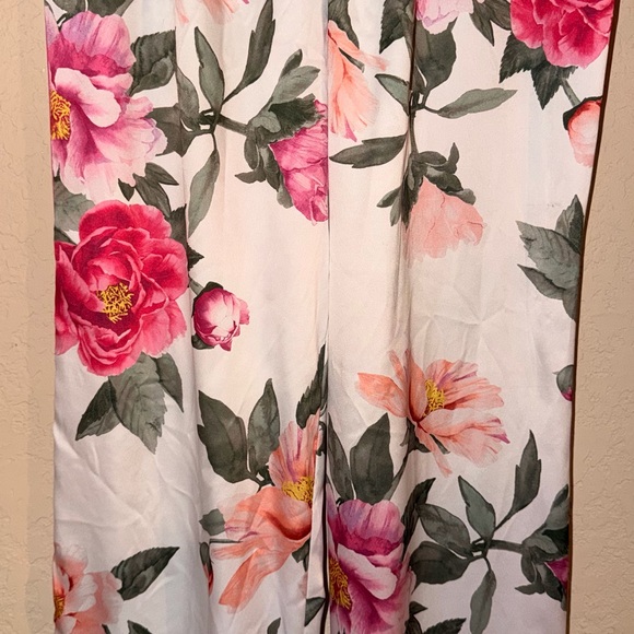 Victoria's Secret Floral Satin Pajama Pants - Pink and Green - Picture 3 of 8